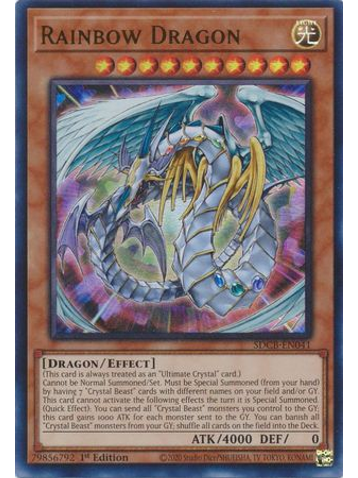 Rainbow Dragon - SDCB-EN041 - Ultra Rare 1st Edition 1