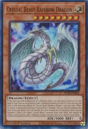Crystal Beast Rainbow Dragon - SDCB-EN044 - Ultra Rare 1st Edition