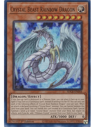 Crystal Beast Rainbow Dragon - SDCB-EN044 - Ultra Rare 1st Edition