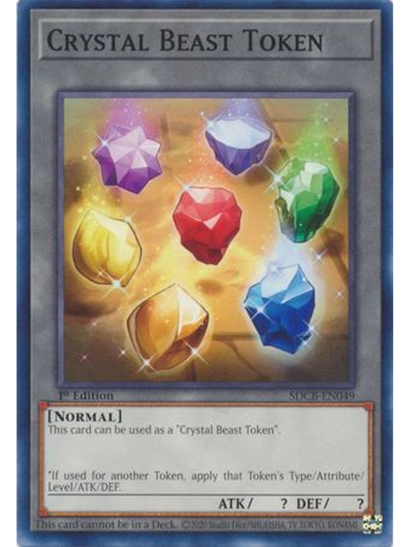 Crystal Beast Token - SDCB-EN049 - Common 1st Edition 1
