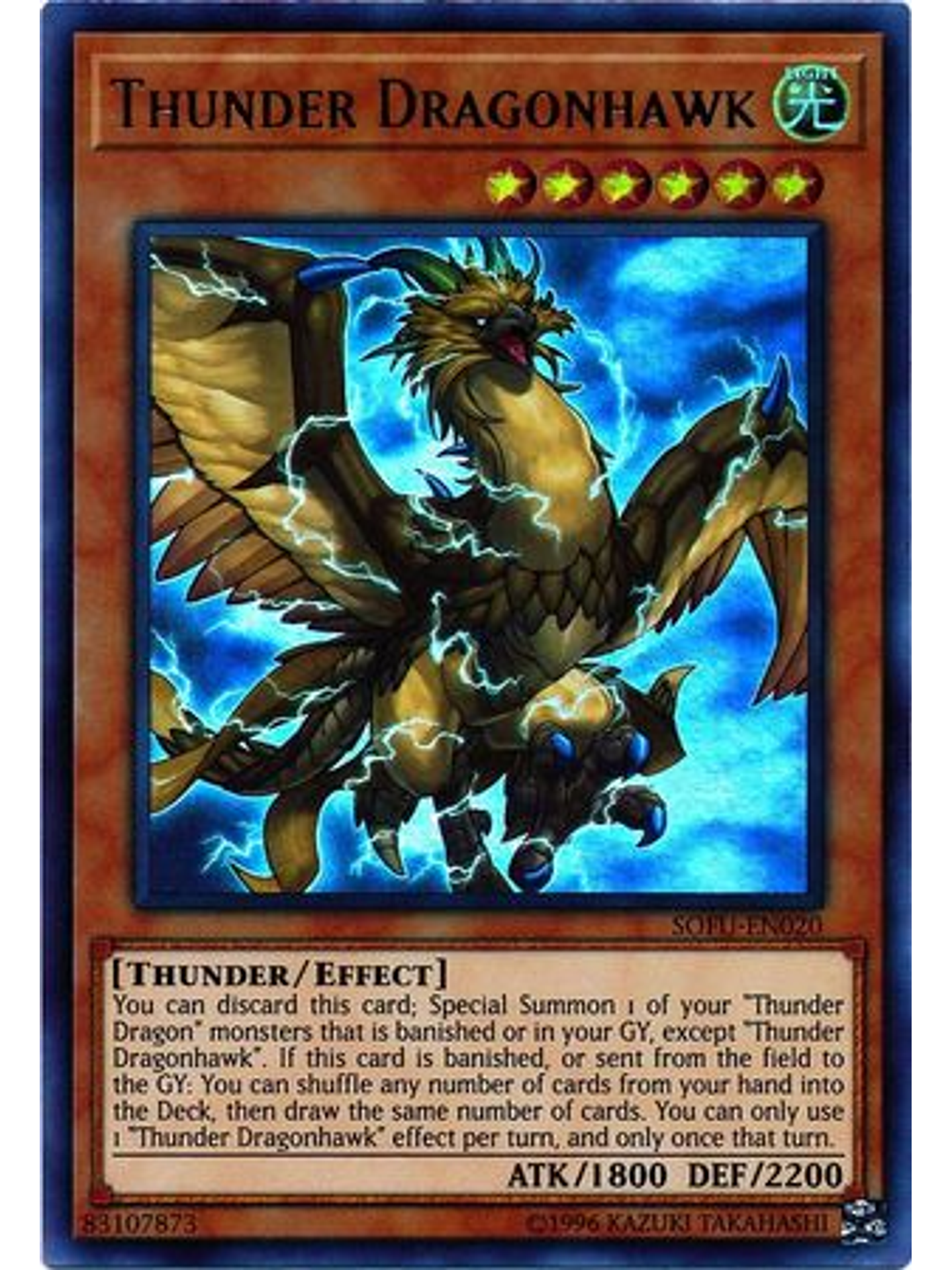 Thunder Dragonhawk - SOFU-EN020 - Ultra Rare Unlimited 1