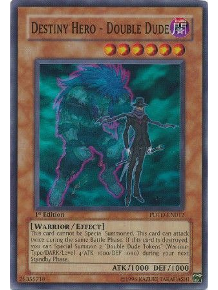 Destiny Hero - Double Dude - POTD-EN012 - Super Rare 1st Edition 1