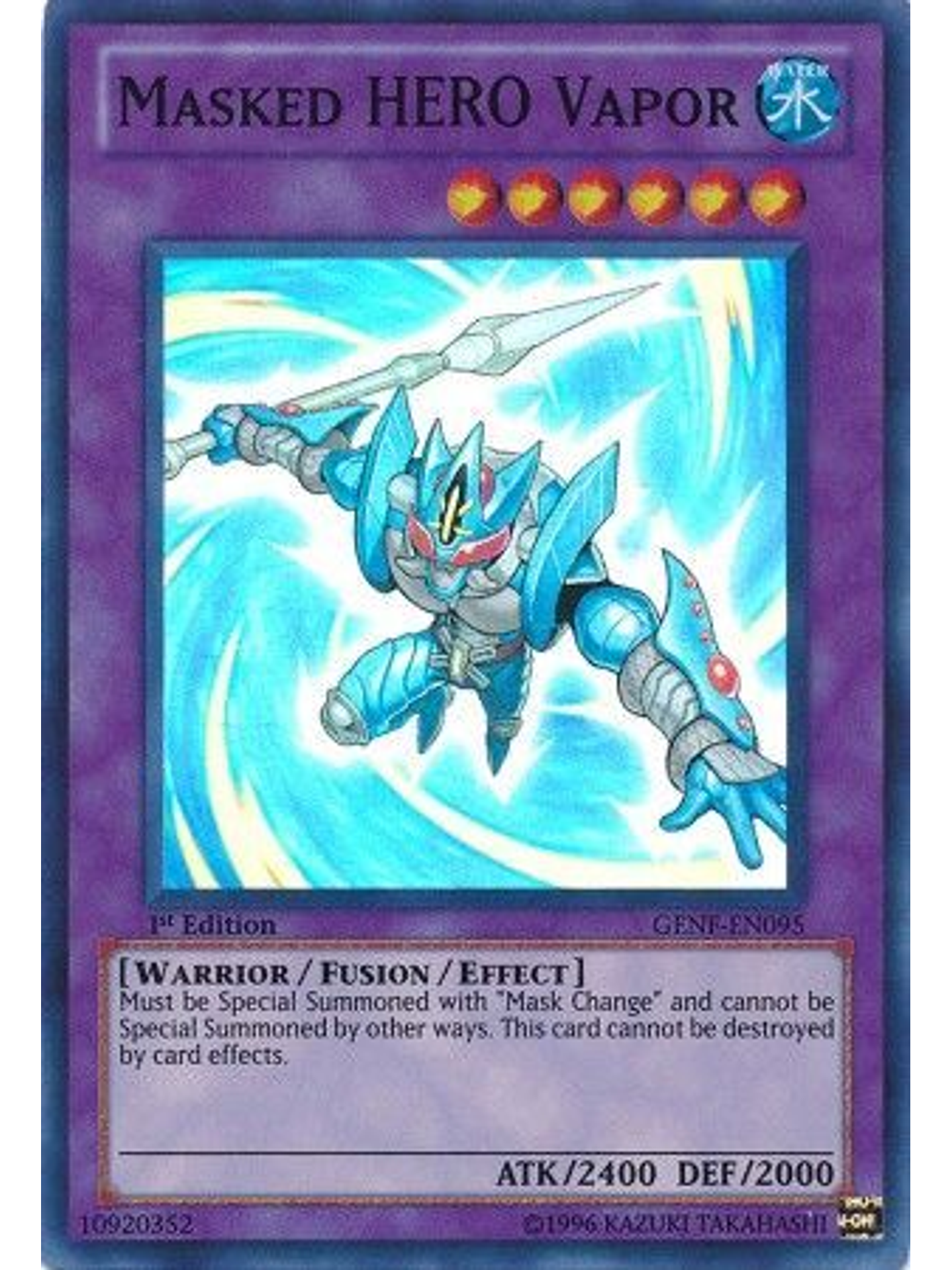 Masked Hero Vapor - GENF-EN095 - Super Rare 1st Edition 1