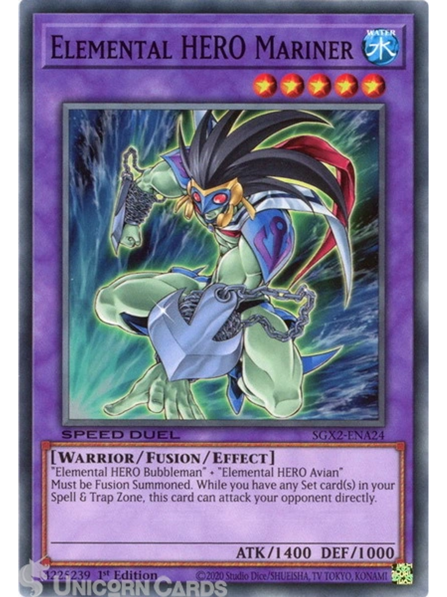 Elemental HERO Mariner - SGX2-ENA24 - Common 1st Edition 1