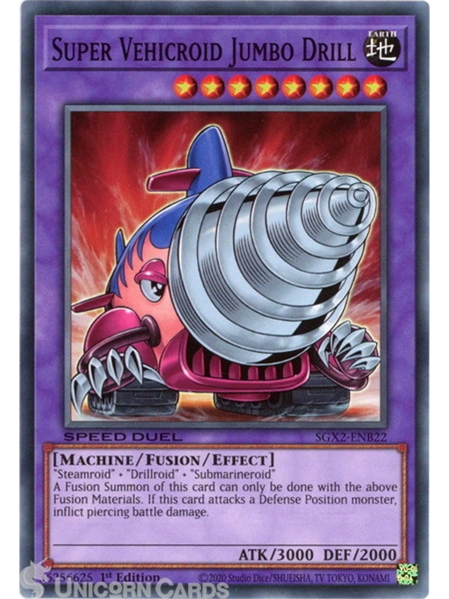 Super Vehicroid Jumbo Drill - SGX2-ENB22 - Common 1st Edition 1