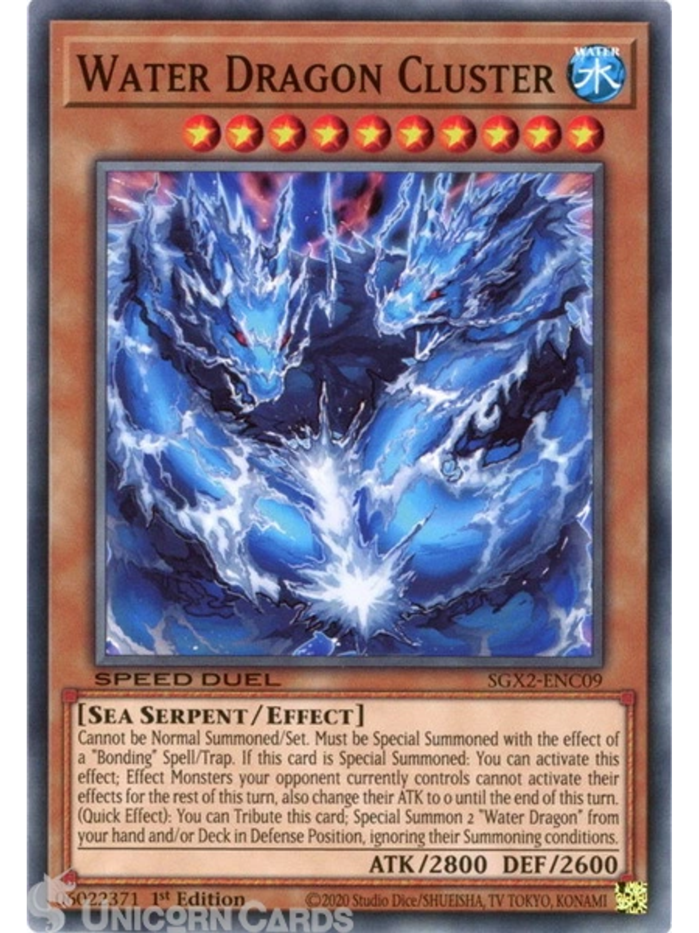 Water Dragon Cluster - SGX2-ENC09 - Common 1st Edition 1