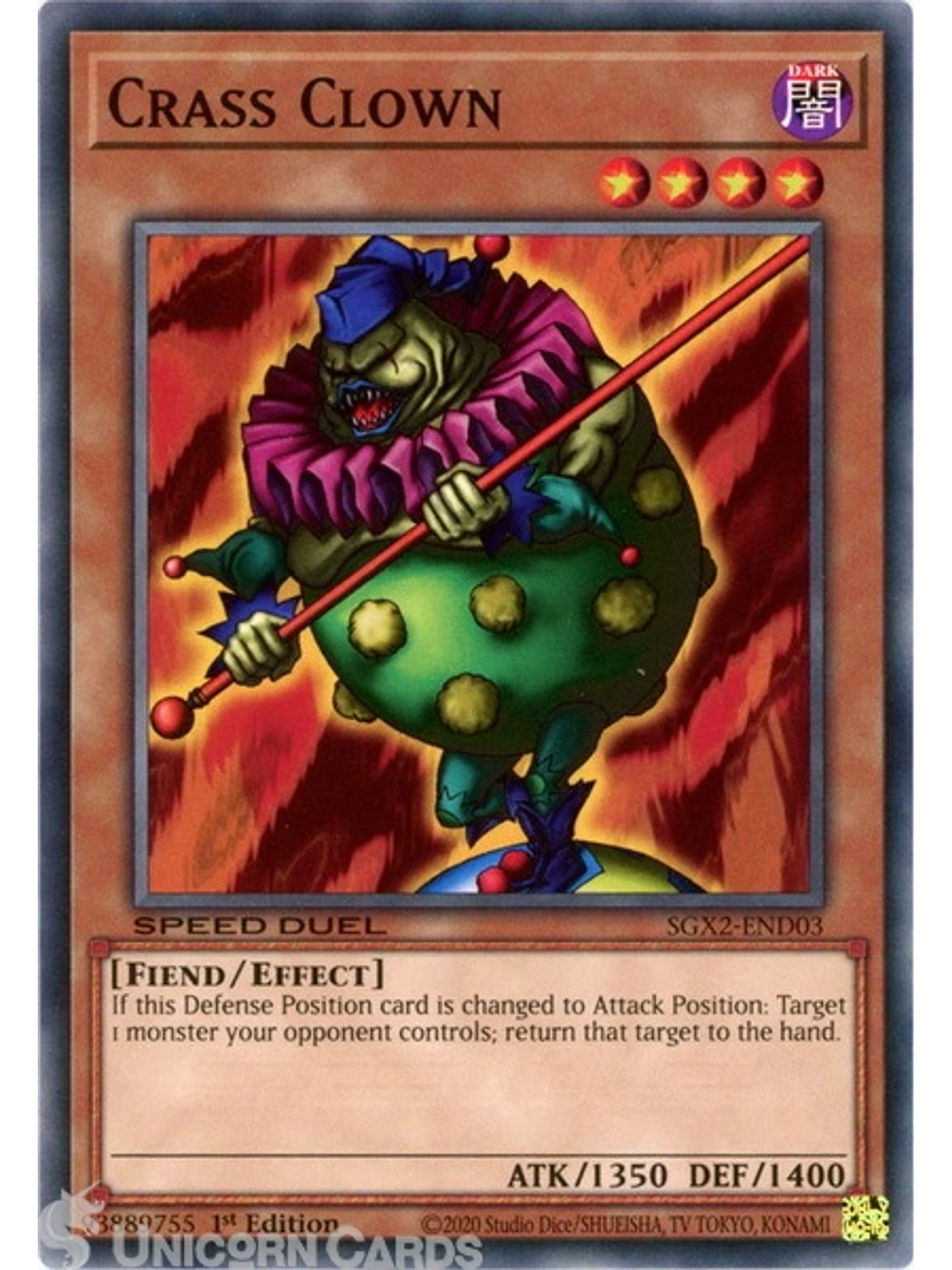 Crass Clown - SGX2-END03 - Common 1st Edition 1