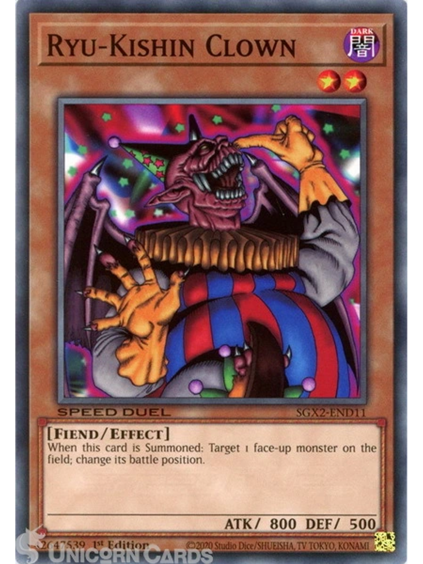 Ryu-Kishin Clown - SGX2-END11 - Common 1st Edition 1