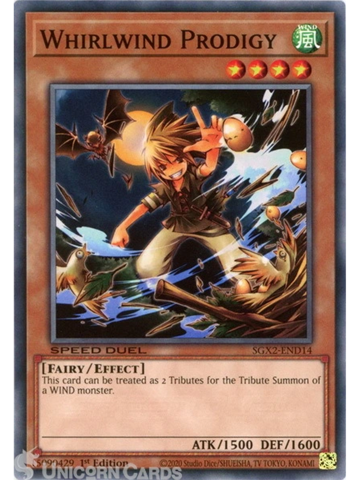 Whirlwind Prodigy - SGX2-END14 - Common 1st Edition 1