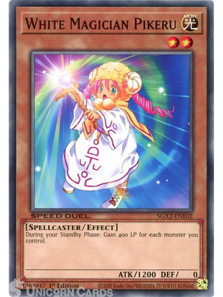 White Magician Pikeru - SGX2-ENE02 - Common 1st Edition 1