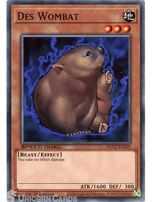 Des Wombat - SGX2-ENE03 - Common 1st Edition
