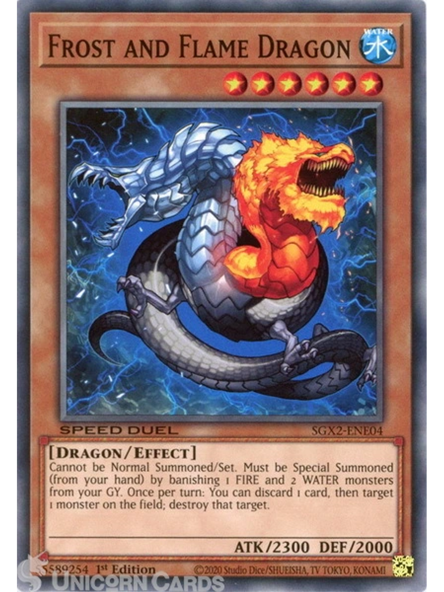 Frost and Flame Dragon - SGX2-ENE04 - Common 1st Edition 1