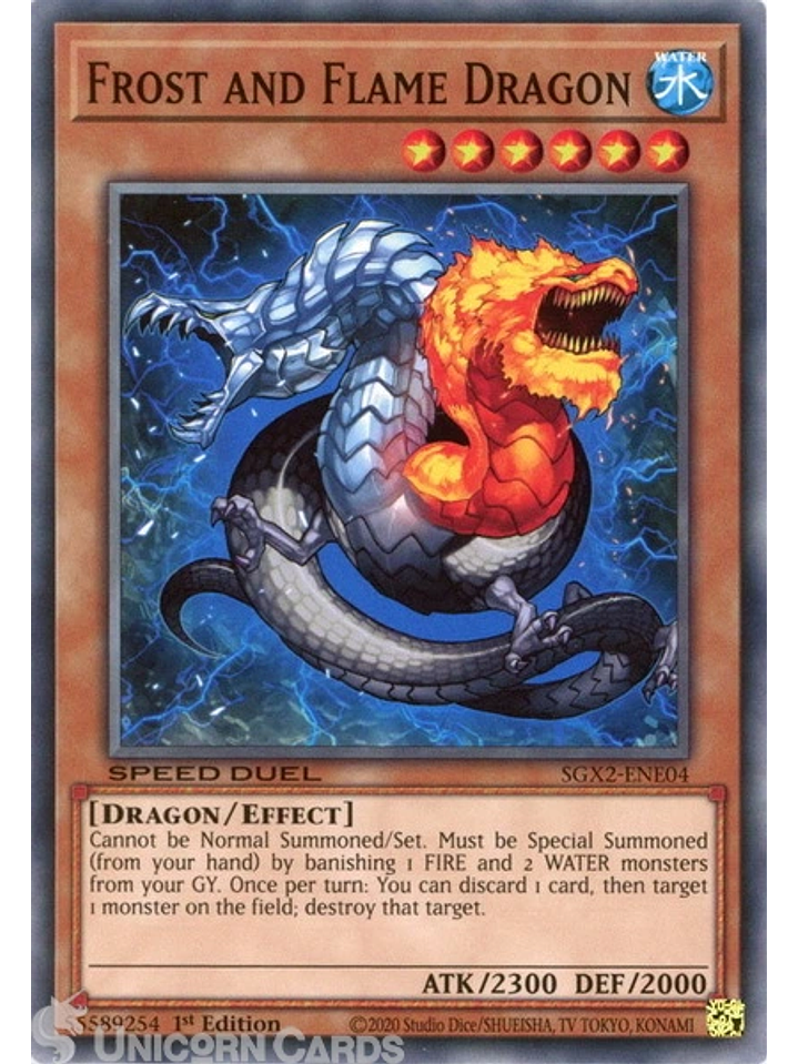 Frost and Flame Dragon - SGX2-ENE04 - Common 1st Edition 1