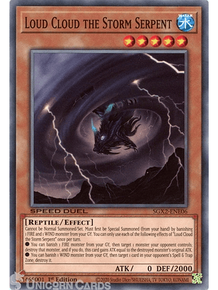 Loud Cloud the Storm Serpent - SGX2-ENE06 - Common 1st Edition
