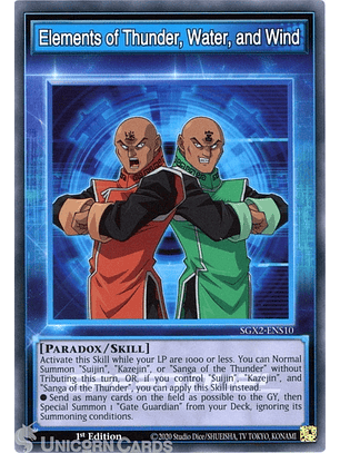 Elements of Thunder, Water, and Wind - SGX2-ENS10 - Common 1st Edition