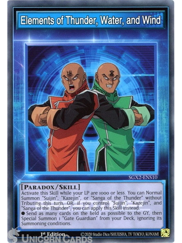 Elements of Thunder, Water, and Wind - SGX2-ENS10 - Common 1st Edition 1