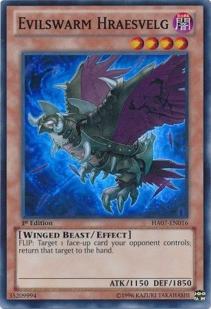 Evilswarm Hraesvelg - HA07-EN016 - Super Rare 1st Edition