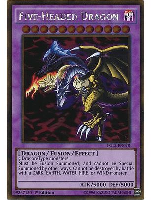 Five-Headed Dragon - PGL2-EN078 - Gold Rare 1st Edition