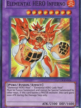 Elemental Hero Inferno - LCGX-EN076 - Super Rare Unlimited