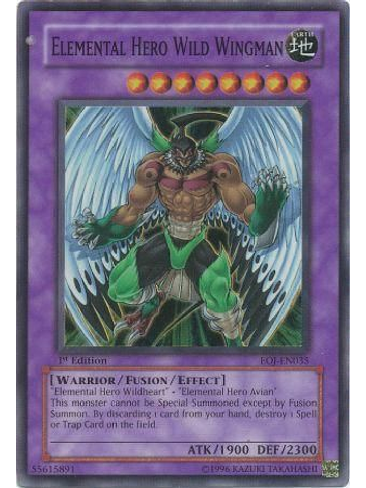 Elemental Hero Wild Wingman - EOJ-EN035 - Super Rare 1st Edition 1