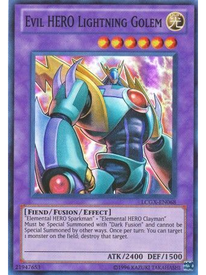 Evil Hero Lightning Golem - LCGX-EN068 - Super Rare Unlimited 1