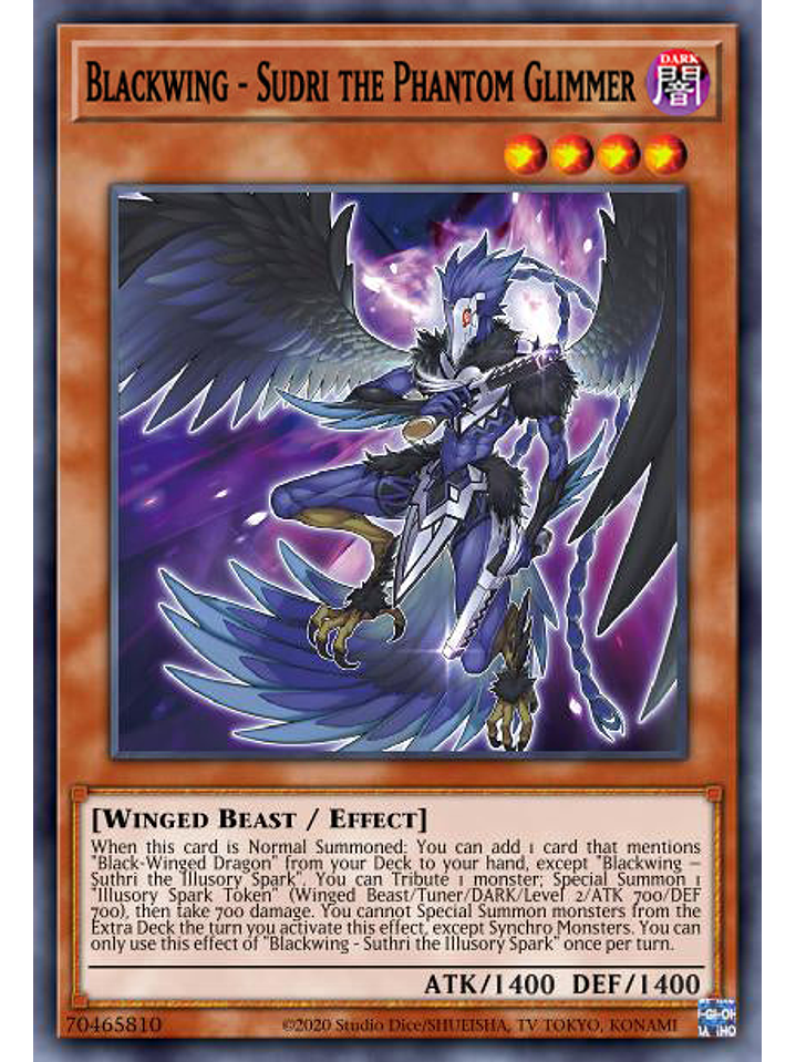 Blackwing - Sudri the Phantom Glimmer  - DABL-EN004 - Ultra Rare 1st Edition 1