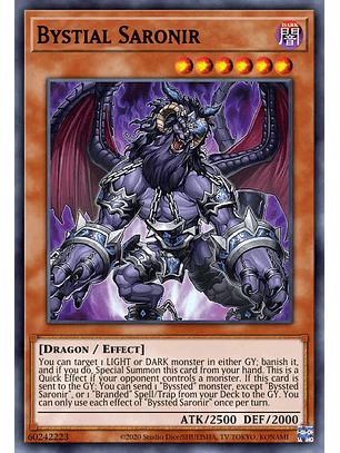 Bystial Saronir  - DABL-EN007 - Super Rare 1st Edition