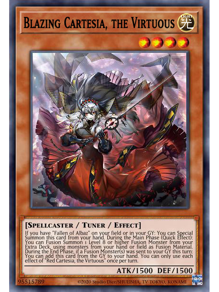 Blazing Cartesia, the Virtuous  - DABL-EN011 - Secret Rare 1st Edition 1