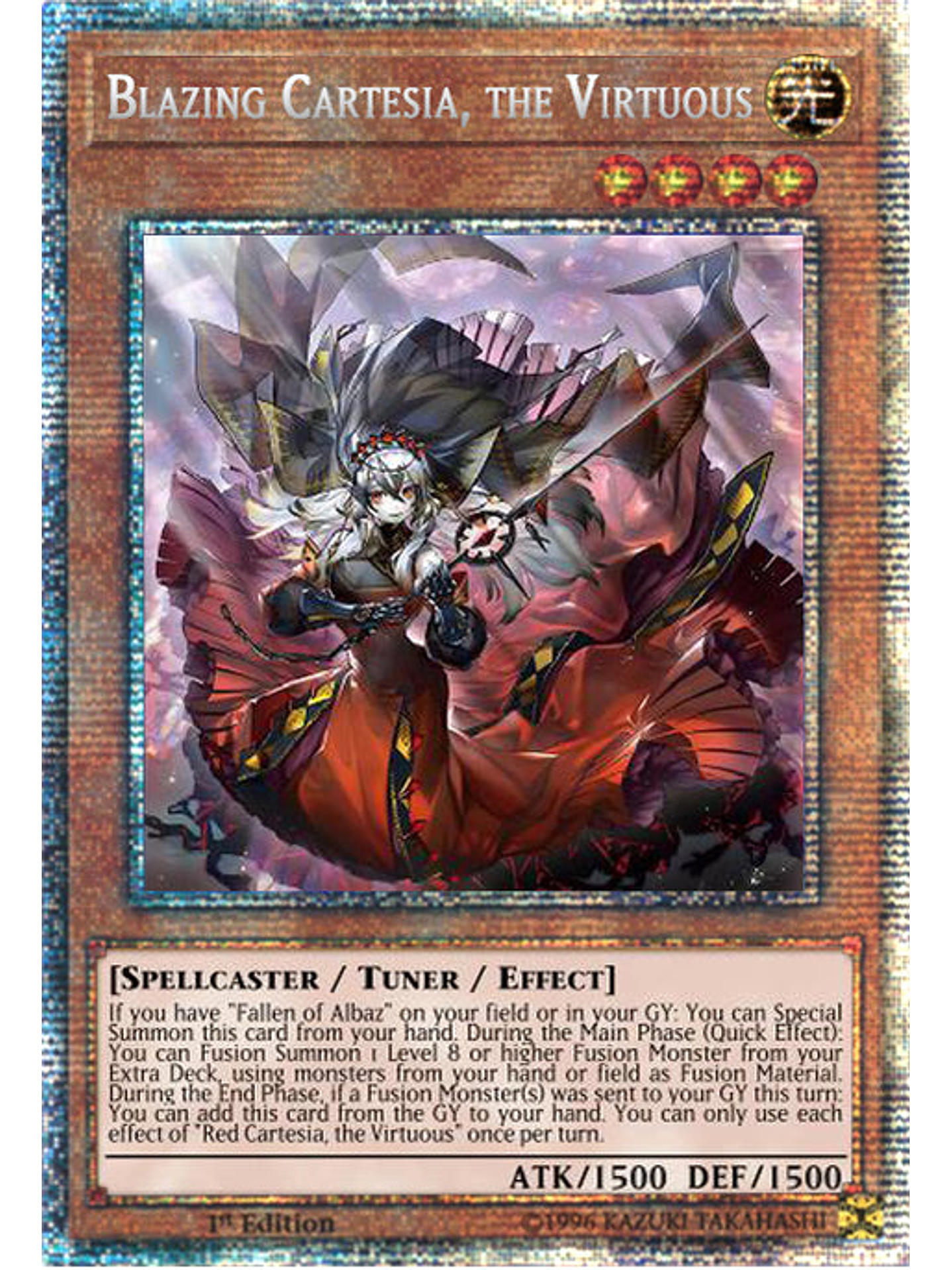 Blazing Cartesia, the Virtuous  - DABL-EN011 - Starlight Rare 1st Edition 1