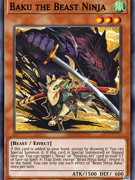 Baku the Beast Ninja  - DABL-EN017 - Super Rare 1st Edition