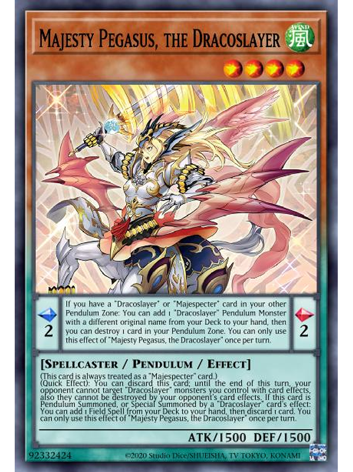 Majesty Pegasus, the Dracoslayer  - DABL-EN023 - Ultra Rare 1st Edition 1