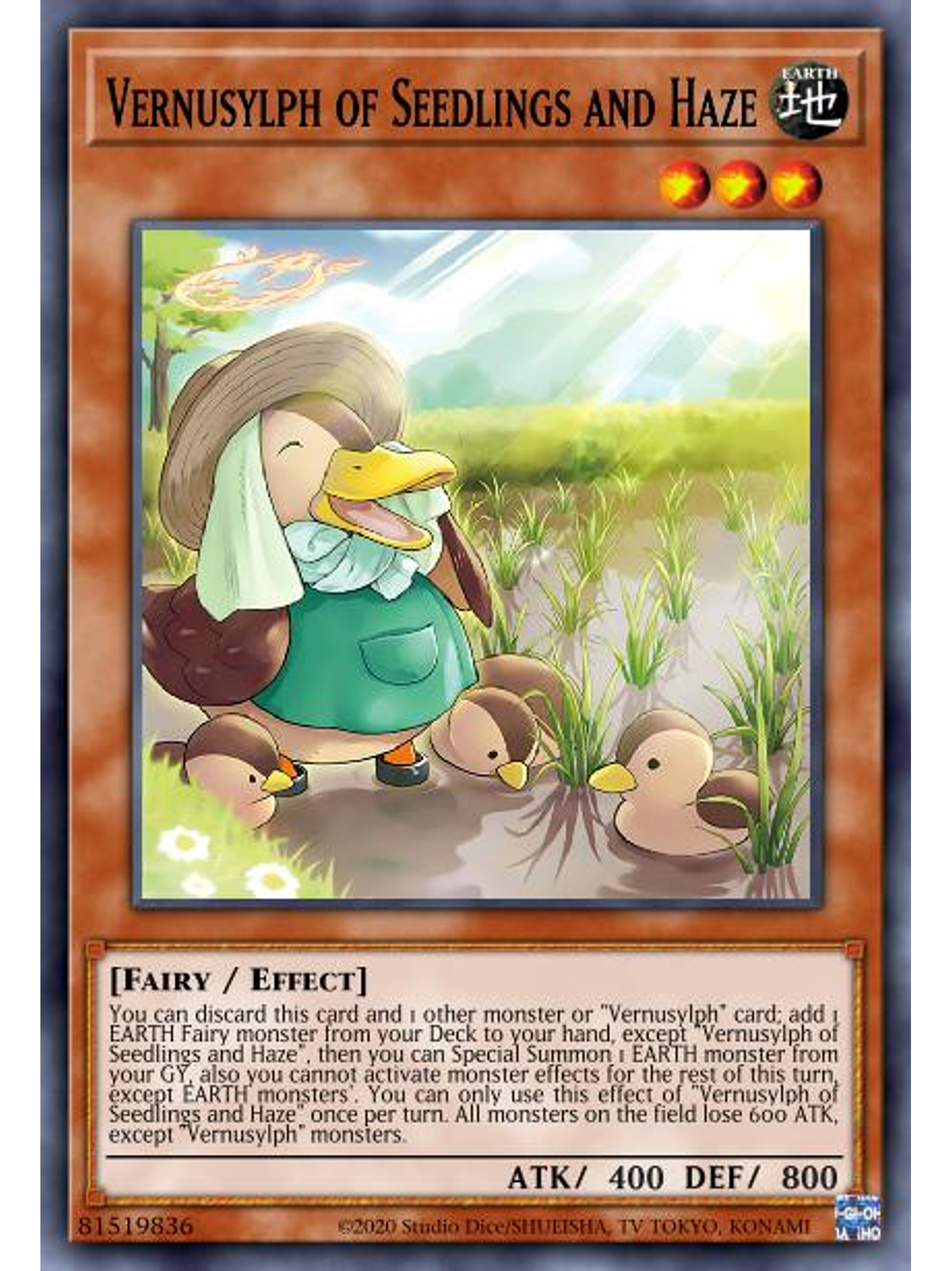 Vernusylph of the Misting Seedlings  - DABL-EN026 - Super Rare 1st Edition 1