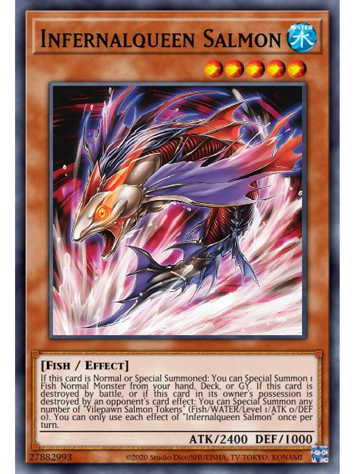 Infernalqueen Salmon  - DABL-EN031 - Common 1st Edition 1