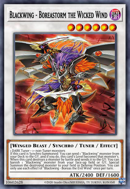 Blackwing - Boreastorm the Wicked Wind  - DABL-EN043 - Super Rare 1st Edition