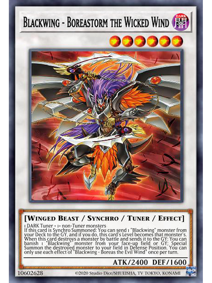 Blackwing - Boreastorm the Wicked Wind  - DABL-EN043 - Super Rare 1st Edition 1