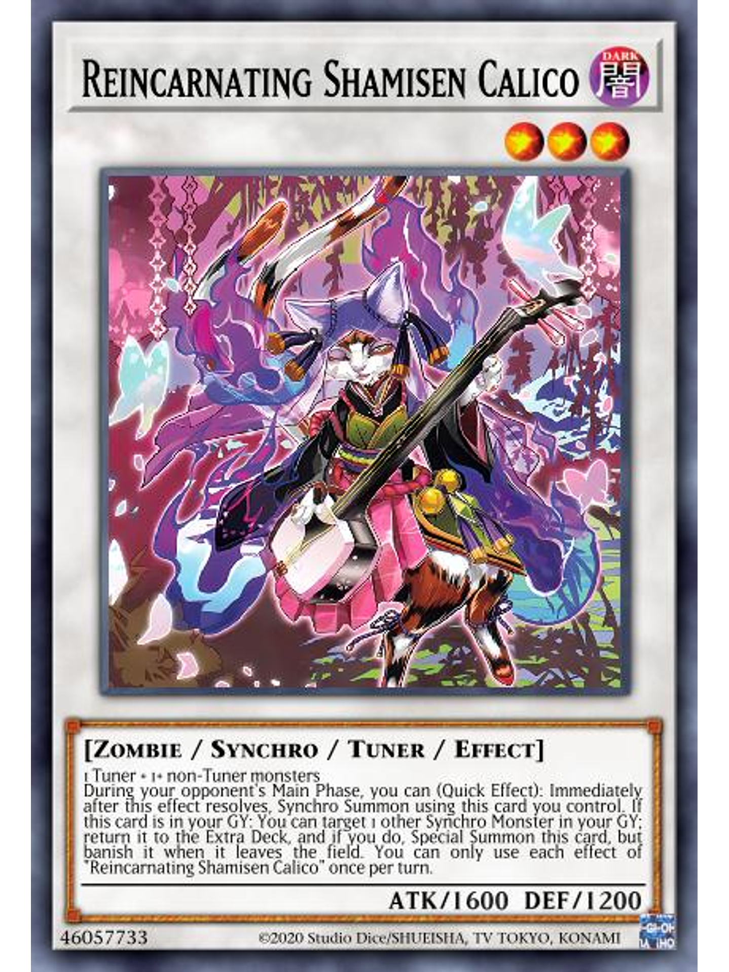 Shamisen Samsara Sorrowcat  - DABL-EN044 - Super Rare 1st Edition 1