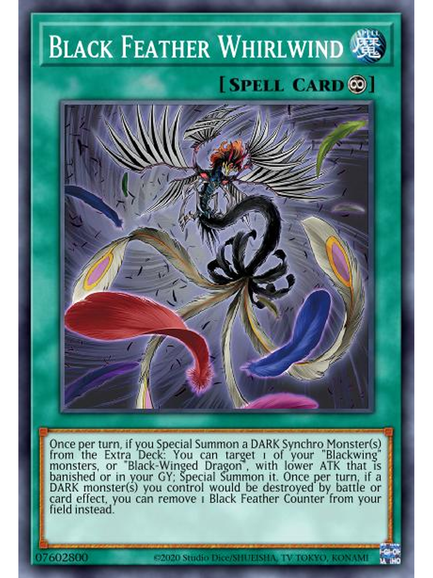 Black Feather Whirlwind  - DABL-EN052 - Super Rare 1st Edition 1