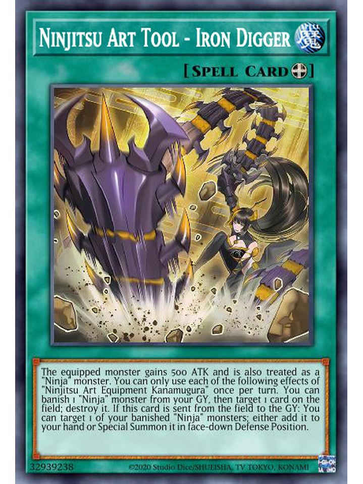 Ninjitsu Art Tool - Iron Digger  - DABL-EN062 - Common 1st Edition 1