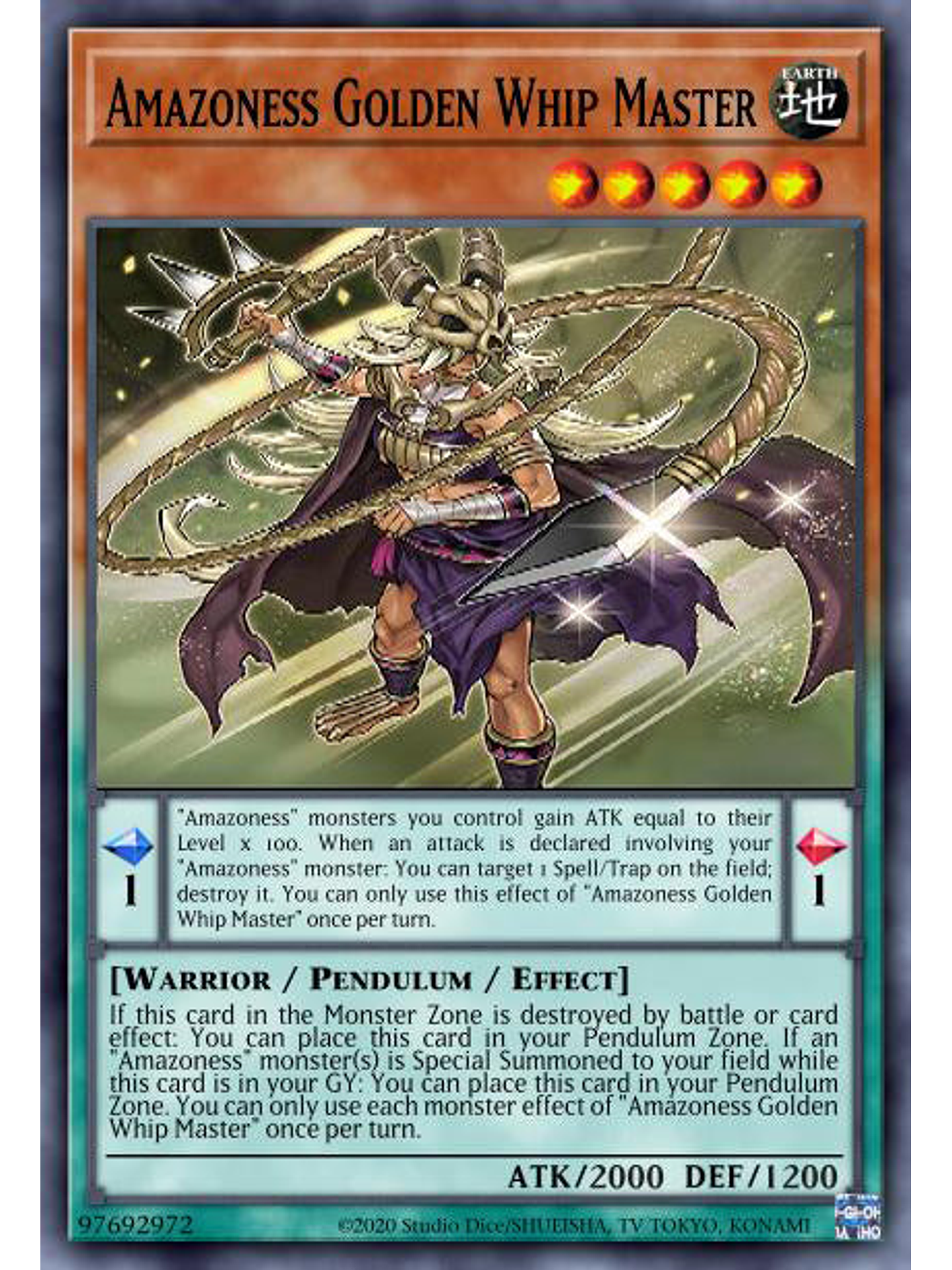 Amazoness Golden Whip Master  - DABL-EN093 - Common 1st Edition 1