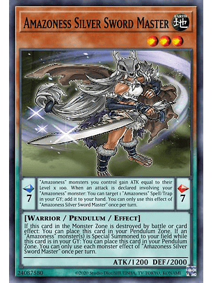 Amazoness Silver Sword Master  - DABL-EN094 - Common 1st Edition