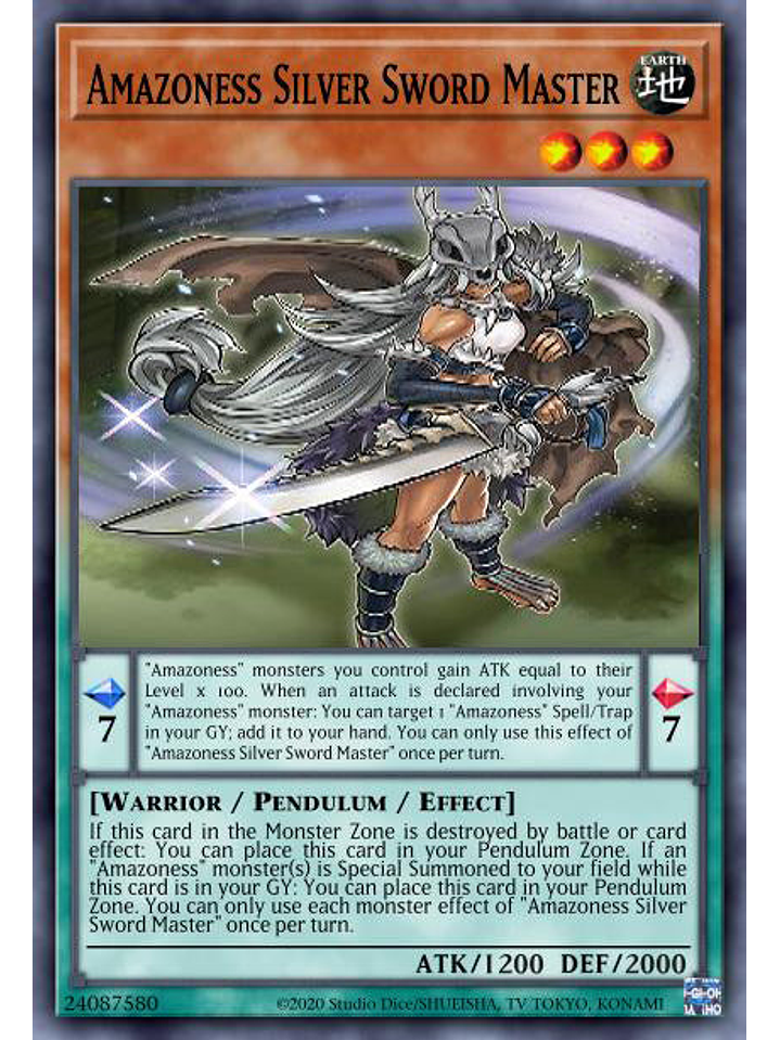 Amazoness Silver Sword Master  - DABL-EN094 - Common 1st Edition 1