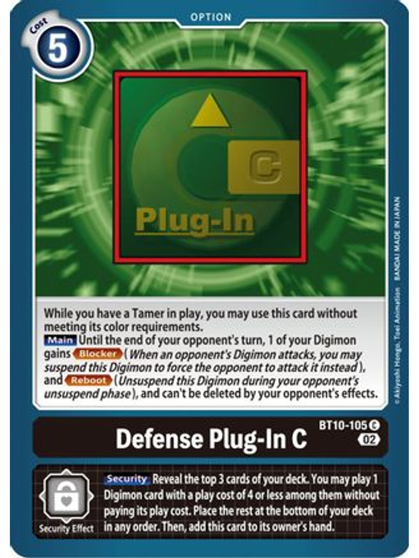 BT10-105 C Defense Plug-In C  1