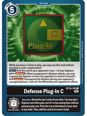 BT10-105 C Defense Plug-In C 