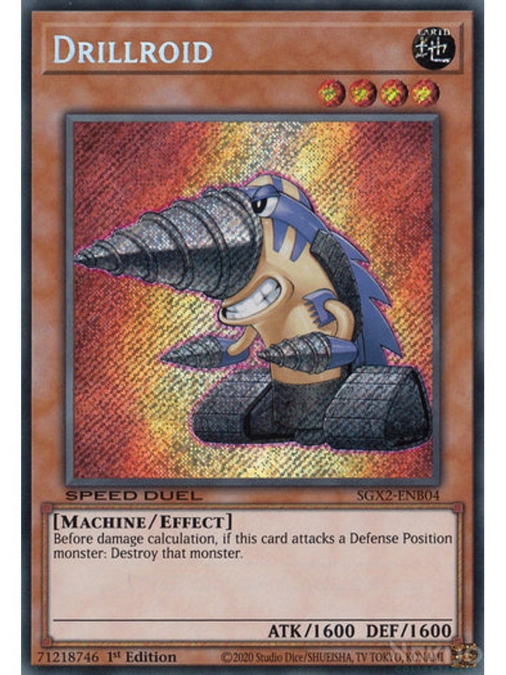 Drillroid - SGX2-ENB04 - Secret Rare 1st Edition 1