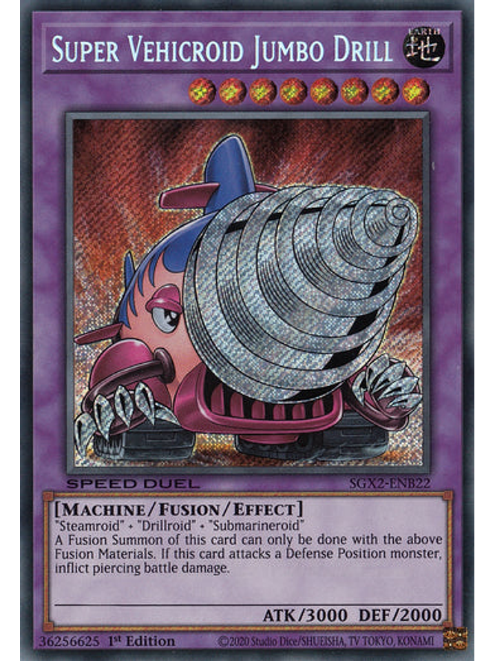 Super Vehicroid Jumbo Drill - SGX2-ENB22 - Secret Rare 1st Edition 1