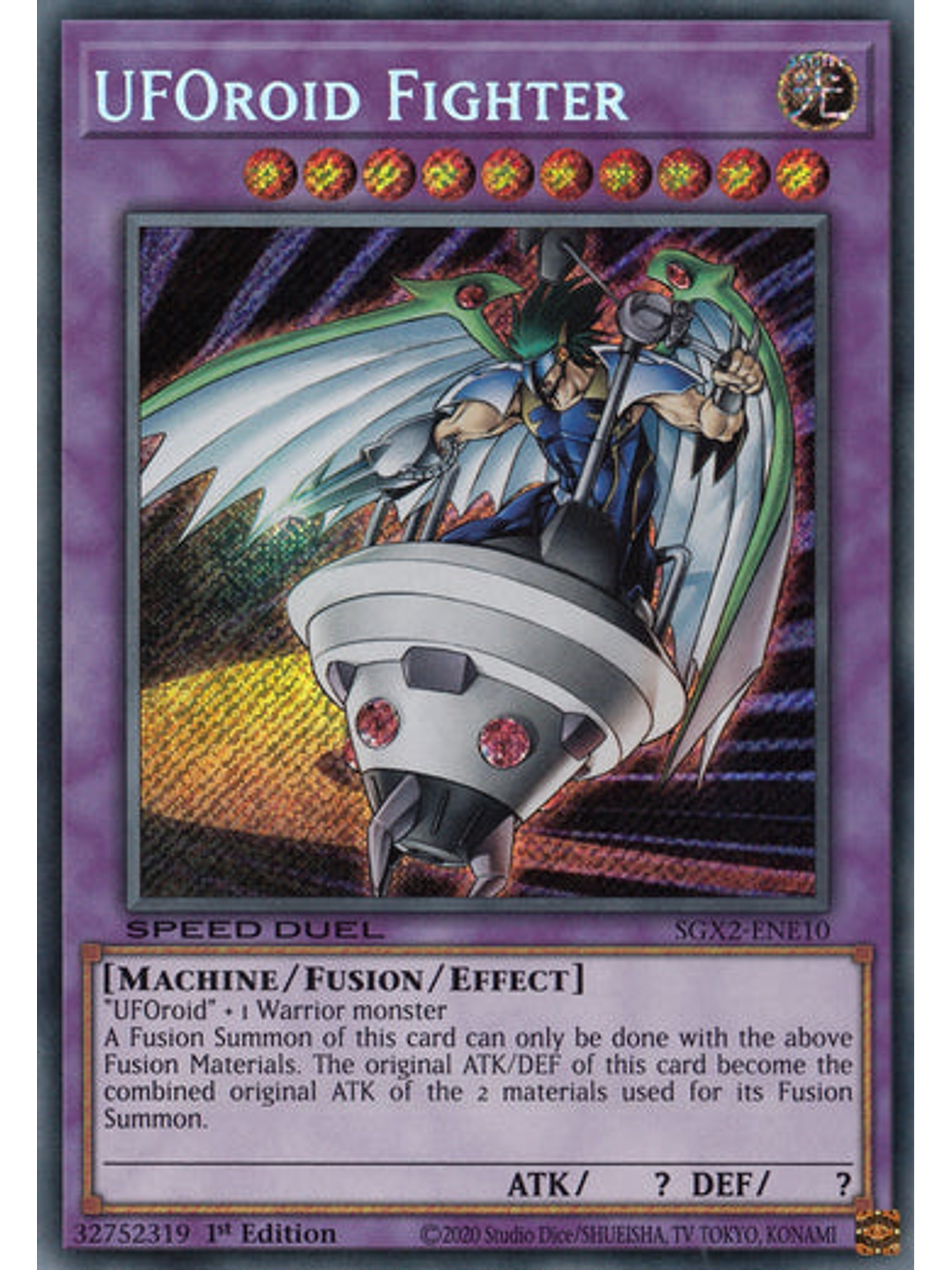 UFOroid Fighter - SGX2-ENE10 - Secret Rare 1st Edition 1