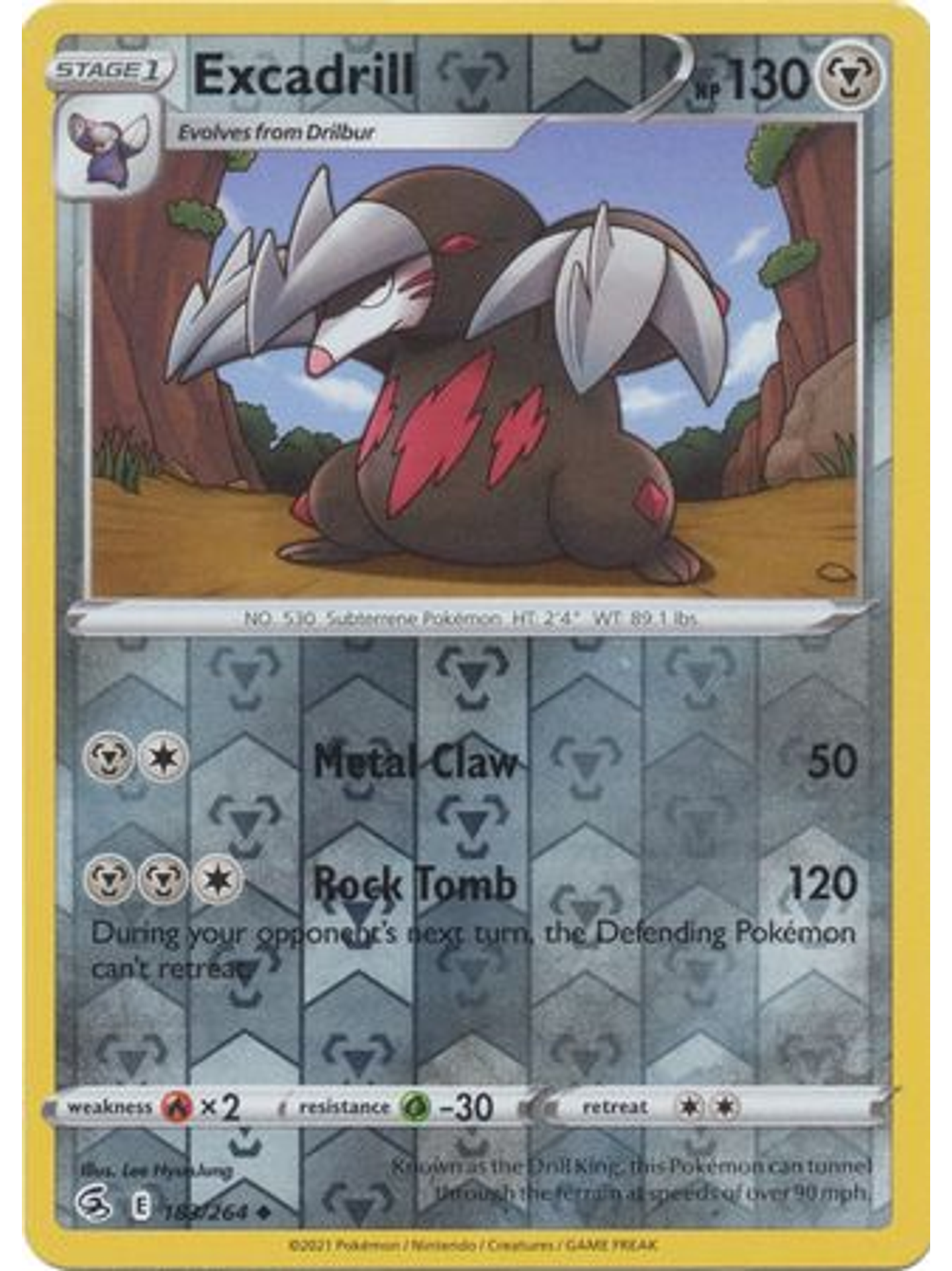 Excadrill - 183/264 - Uncommon Reverse Holo 1