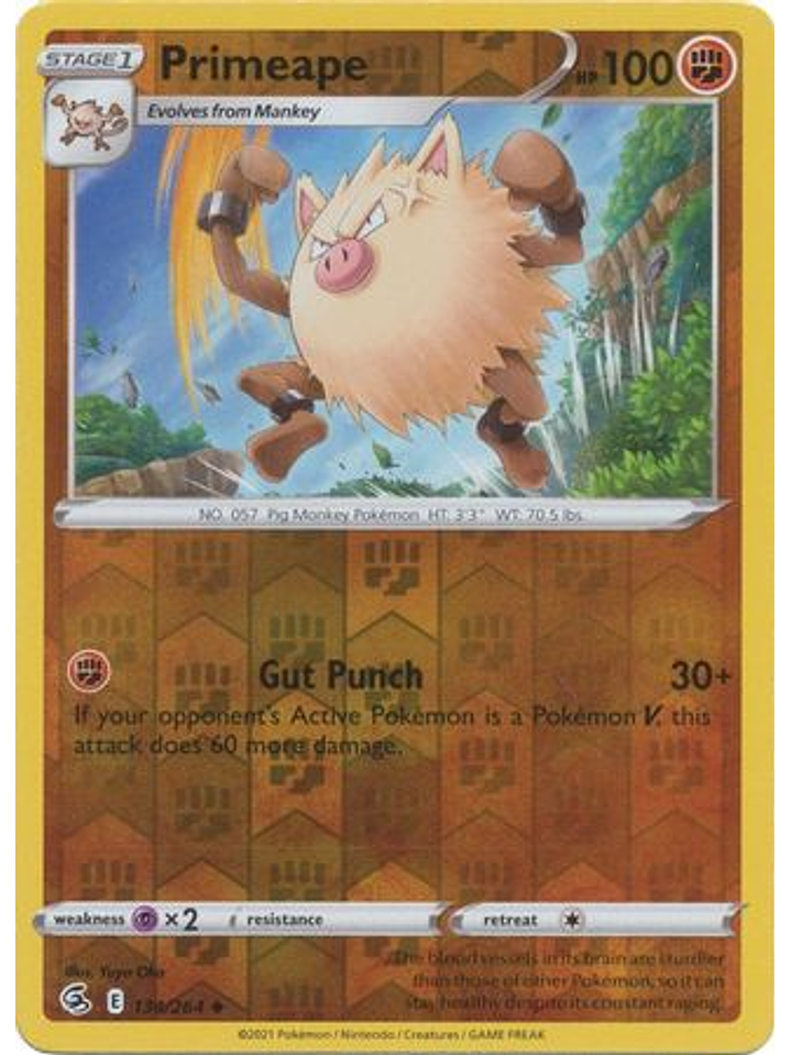 Primeape - 134/264 - Uncommon Reverse Holo 1