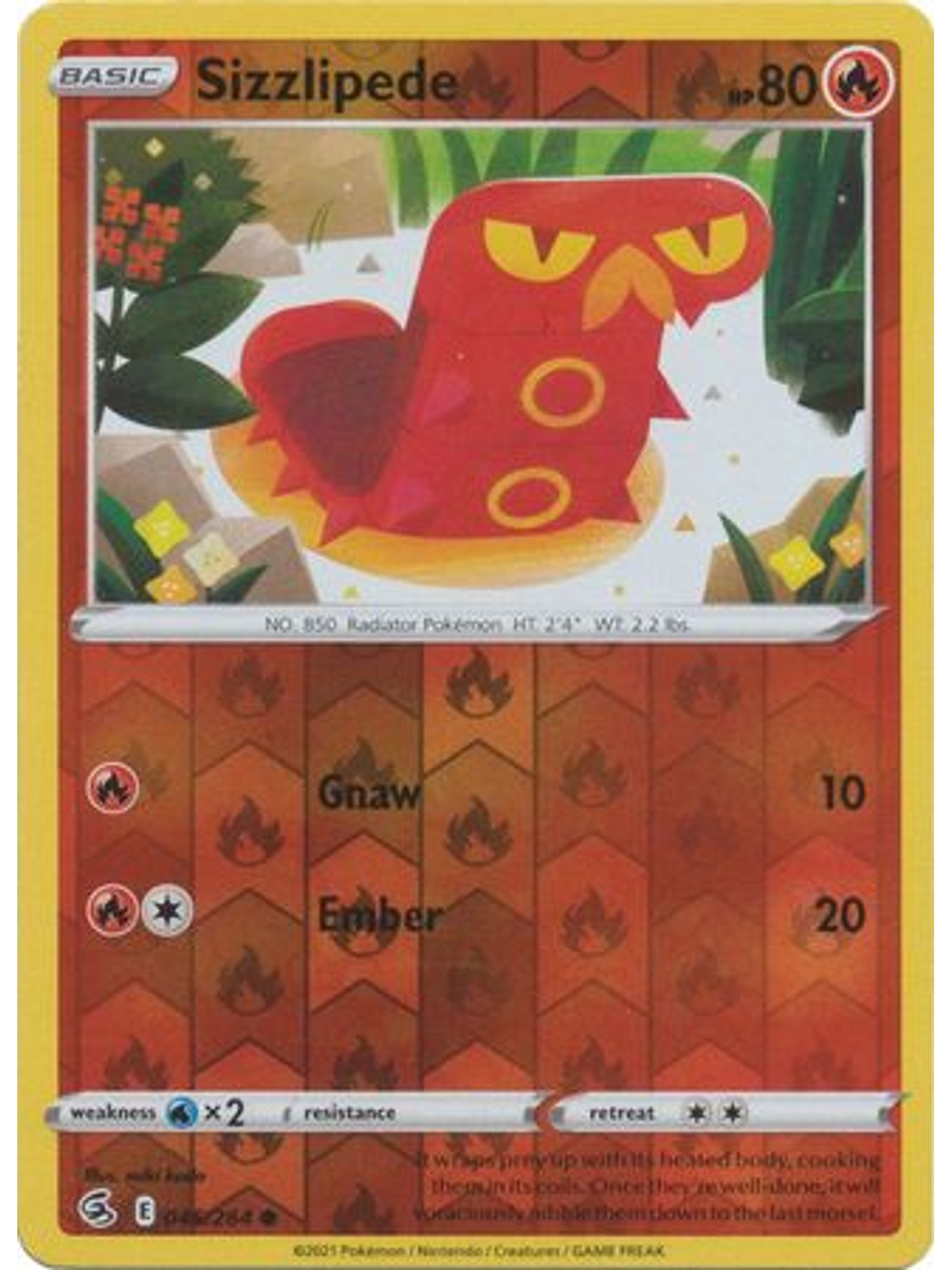 Sizzlipede - 046/264 - Common Reverse Holo 1