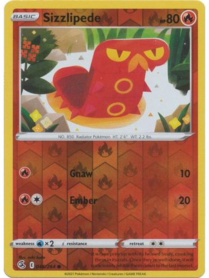 Sizzlipede - 046/264 - Common Reverse Holo 1